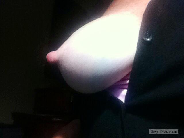 Tit Flash: Wife's Big Tits - Hard Nipples from United States